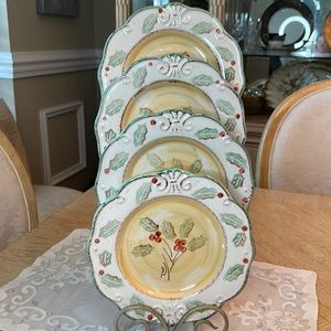 Royal Norfolk Holly Berry Plate (4)